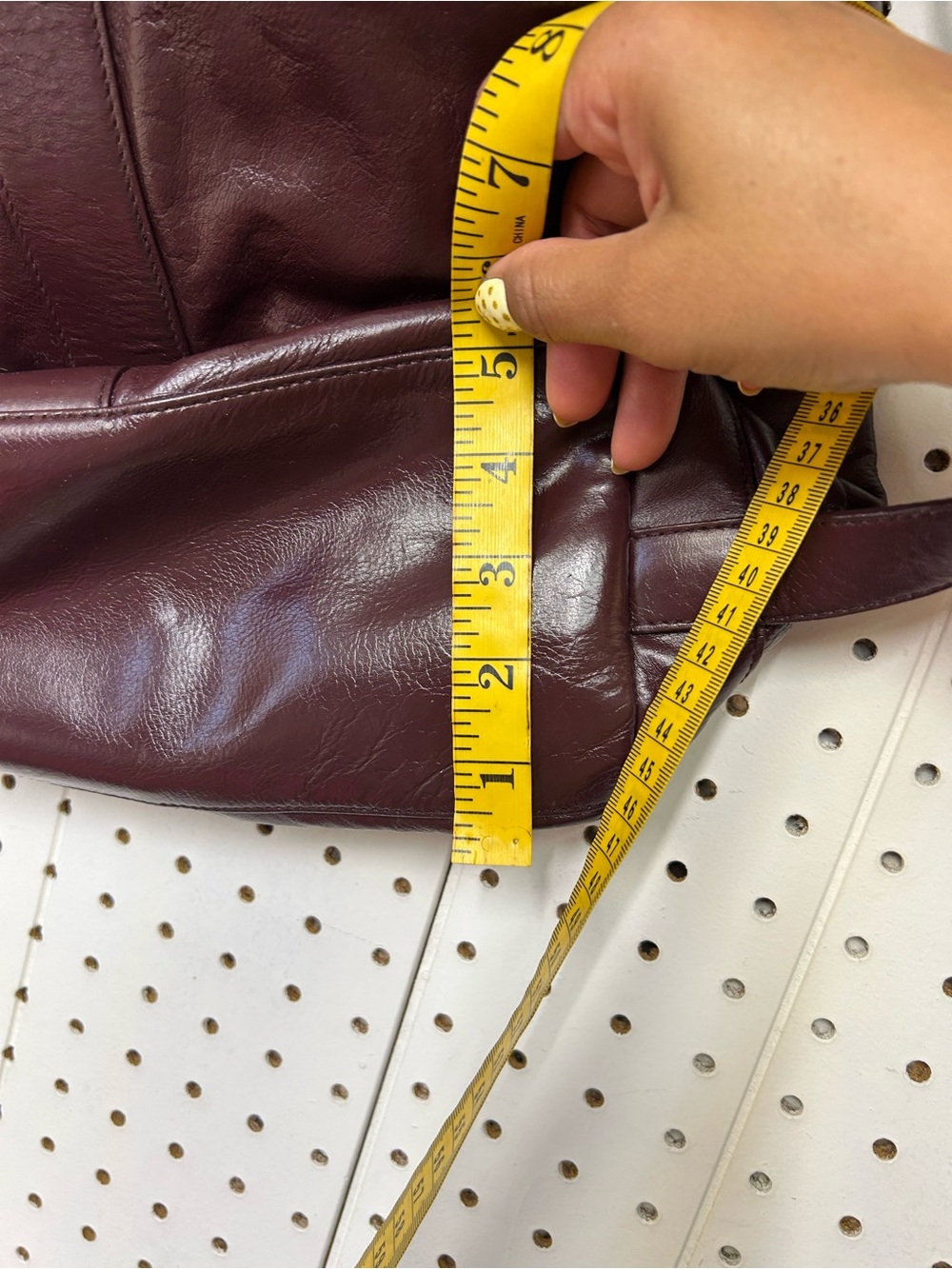 Lauren Ralph Lauren Burgundy Leather Shoulder Bag - Picture 8 of 14